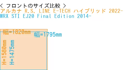 #アルカナ R.S. LINE E-TECH ハイブリッド 2022- + WRX STI EJ20 Final Edition 2014-